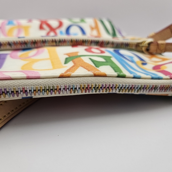 Dooney & Bourke White Multicolor Rainbow Crossbody Purse - Picture 2 of 7